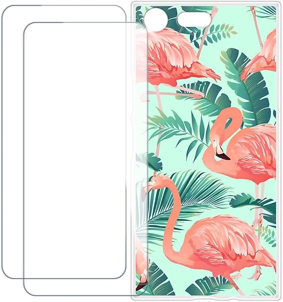 Screen Protector and Case for Xperia XZ Premium - Flamingo
