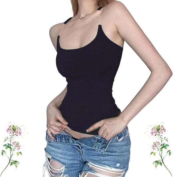 Invisible Strap Tank Top - Luvette Tank, Ribbed, Clear Strap, White, Size S