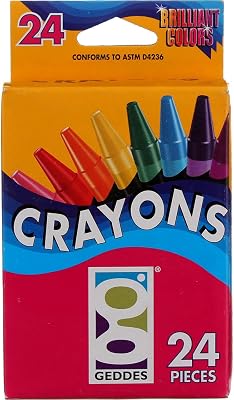 Raymond Geddes Non-Toxic Crayons, 24 Pieces Pack of 12