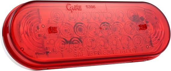 Grote 77362 Oval LED Strobe Light - Red