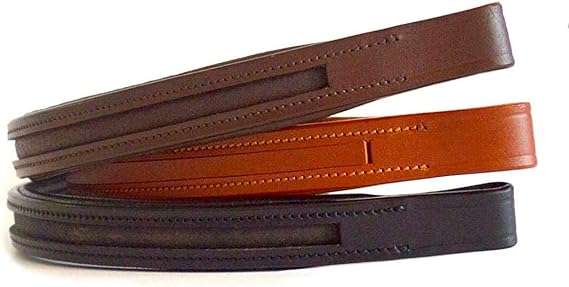 14"/15"/16"/17" Empty Channel Browbands 8mm, Straight (Black 17")