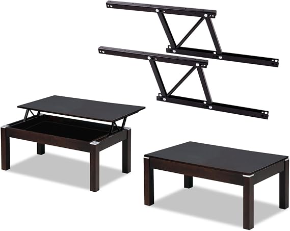 Lift up Modern Coffee Table Desk DIY Mechanism Hardware Fitting Furniture Hinge Spring Stand Rack Bracket,Black
