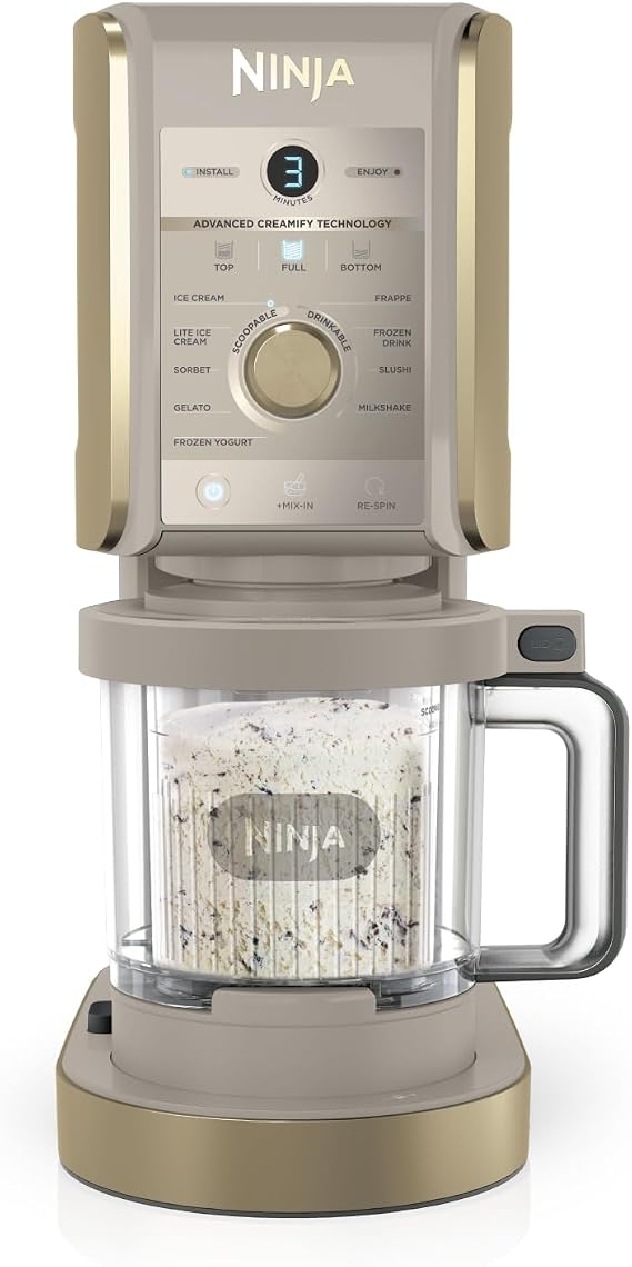 Ninja CREAMi Deluxe Ice Cream Maker and Frozen Dessert Maker, NC501UKSTGD
