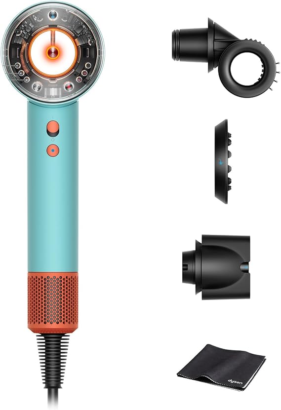 Dyson Hair Dryer Dyson Supersonic Neural™ Shine Hair Dryer Ceramic Patina/Topaz HD16 CPATO AM High Airflow Quick Dry Scalp Care Exclusive Powerful wind, so it dries quickly even at