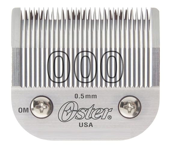 Oster Detachable Blade Size 0000 Fits Classic 76, Octane, Model One, Model 10 Clippers, 0.25 mm