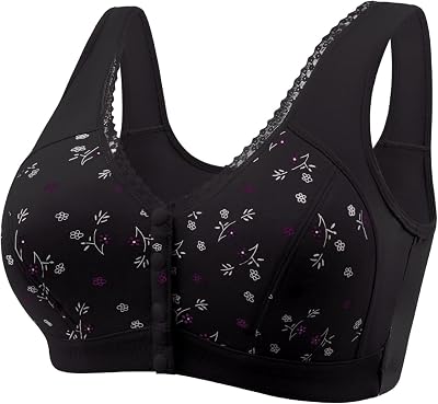 PIFAME Daily Bras for Older Women,Front Closure Bras for Older Women,Plus Size Support Bra,Comfortable Cotton Bra,2025