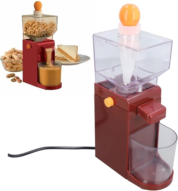 Peanut Butter Maker Nut Grinder,Small Cooking Machine, Home Electric Grain Grinder Anti Slip Sesame Sauce Mill Nut Butter Machine for Groundnut Almonds Cashews Hazelnuts(US Plug)