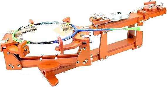 Badminton Racket Stringing Threading Machine,6-Point Fixed 60lb Winch Type Badminton String Machine,Winch Type Personal Stringing Tools for DIY Squash, Tennis or Badminton Rackets