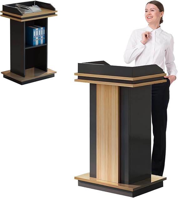 Wooden Podium Church Pulpit Lecterns Podiums for Church School Office Conference Home Stand for Weddings,Classrooms