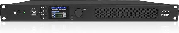 Sound Town MODE Audio Network 4-Channel PA/DJ Power Amplifier 4 x 450W, with DSP, FIR, Dante, PA Speaker Management with Display, Supports Low-Z, 70V/100V (NTA3.4DSP)