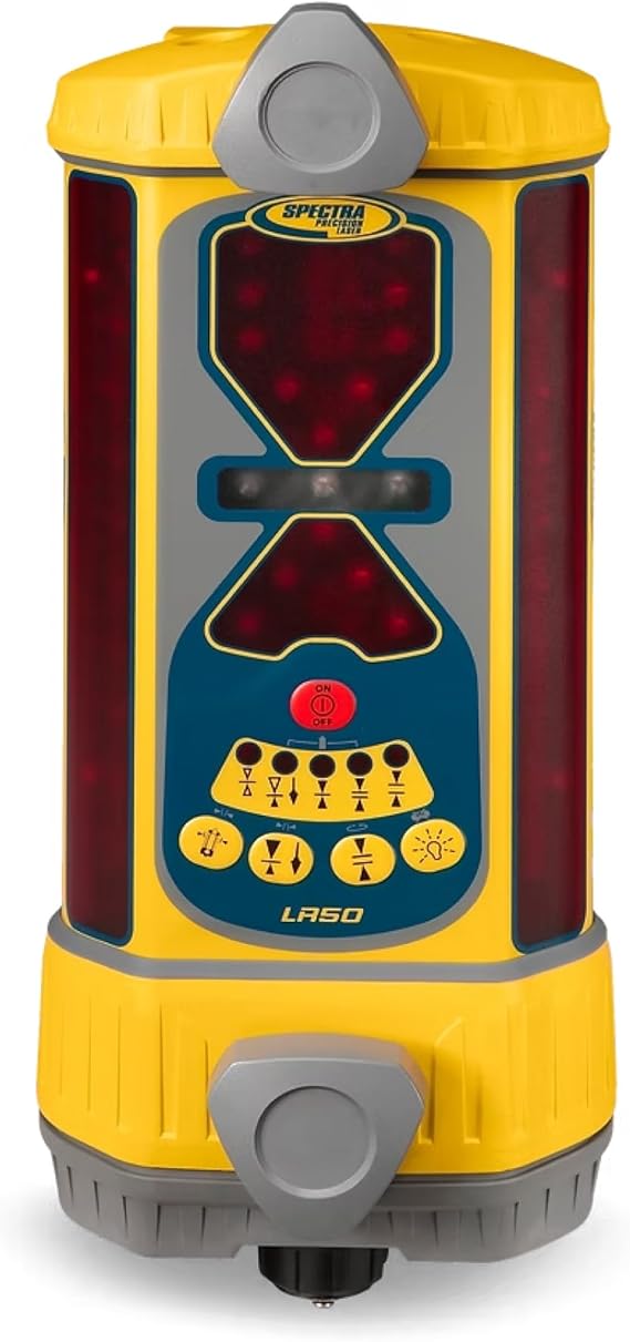 Spectra Precision LR50 Laser Machine Display Receiver, Built-In Blade Tilt, Plumb Indicator, LED Display, NiMH Batteries, Charger, Storage Case, Waterproof