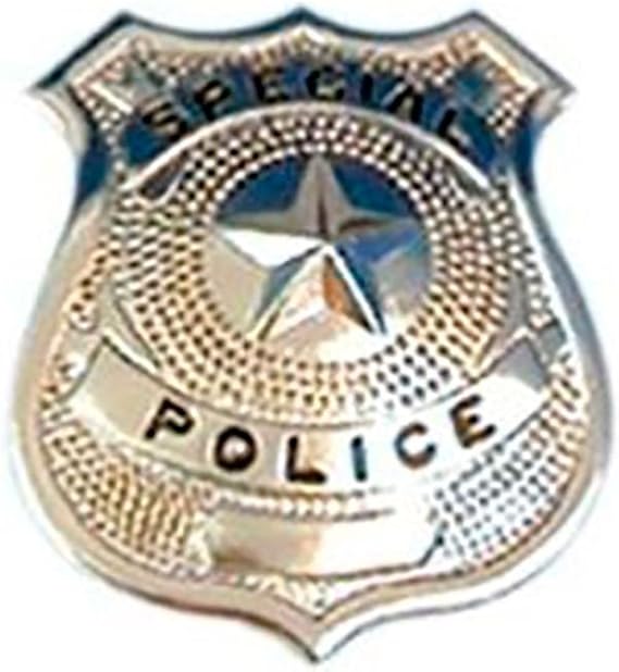Police badge for pinning, silver