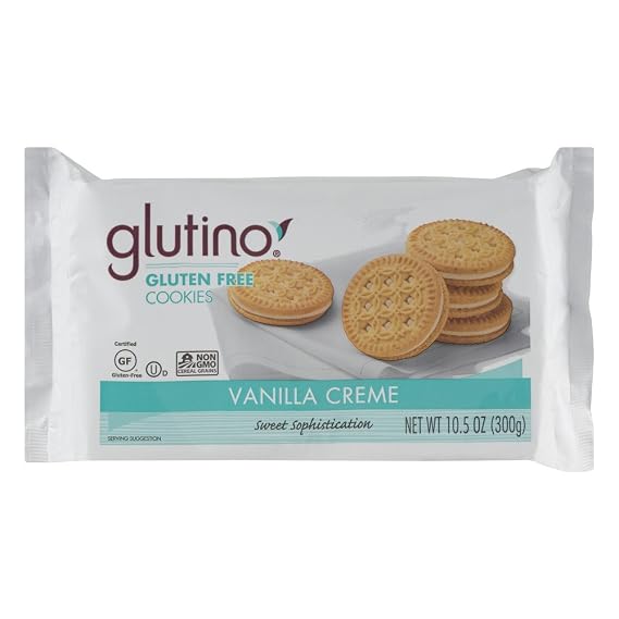 Glutino Dream Cookies Gluten Free Vanilla Creme -- 10.5 oz (Pack of 3)