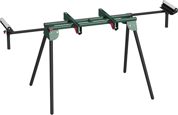 HOMCOM Universal Mitre Saw Bracket Extendable Rollers 37-19 cm