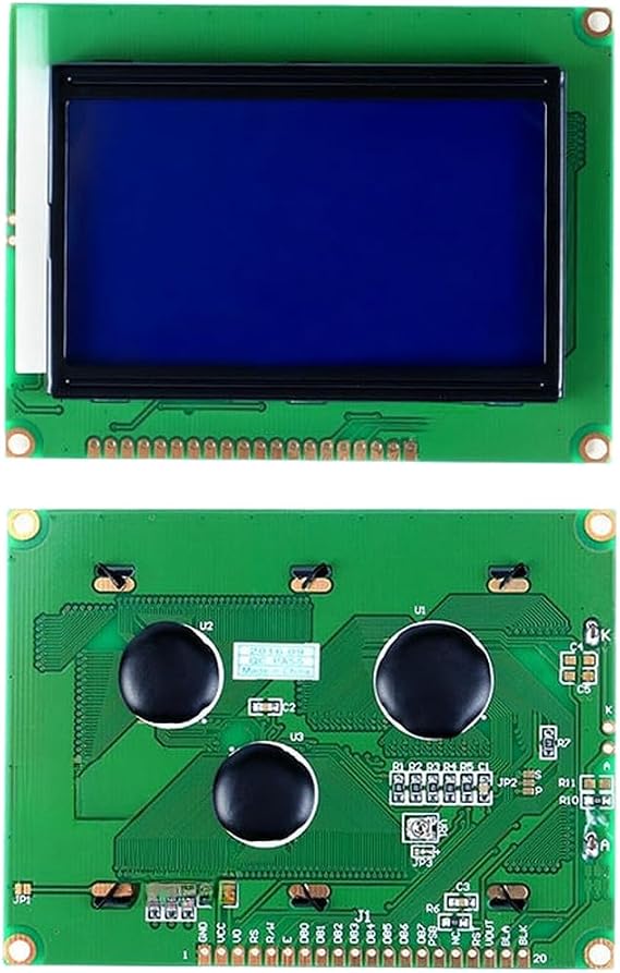 128x64 STN LCD Display Module with Built-in Chinese Font, I2C/Parallel Interface, LED Backlight, 3.3V–5V Wide Voltage Range, for Industrial MCU Applications(A)