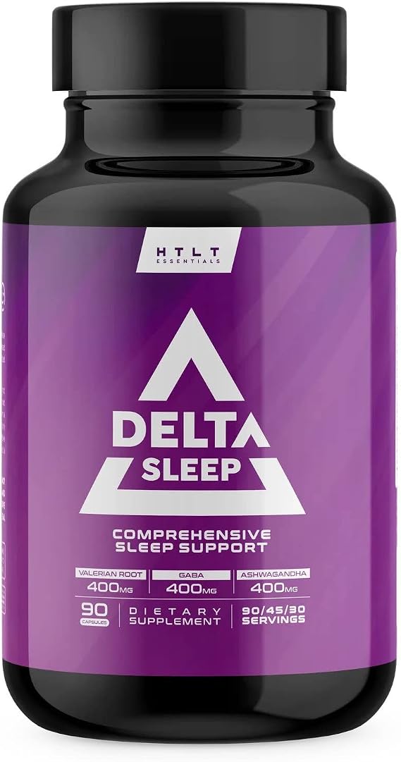 HTLT Supplements Delta Sleep, Sleep Support, 30 Servings | Relaxation & Recovery Support, Melatonin, Magnesium Glycinate, L-Theanine, Ashwagandha