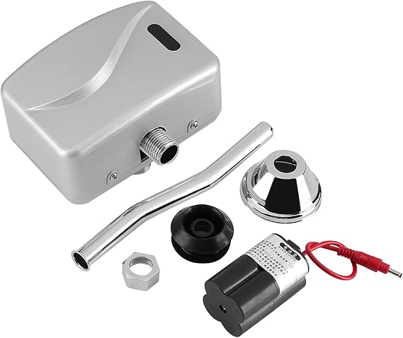 Gavigain DC 6V Bathroom Toilet Exposed Wall Mounted Automatic Sensor Touchless Urinal Flush Valve
