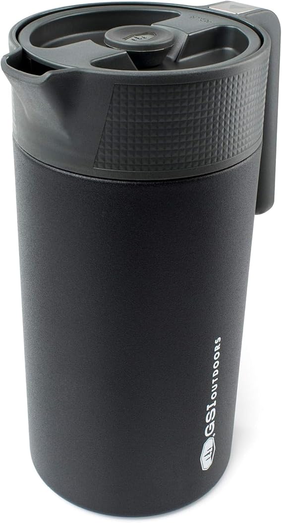 GSI Outdoors Glacier Stainless JavaPress, 30 fl oz, French Press Mug