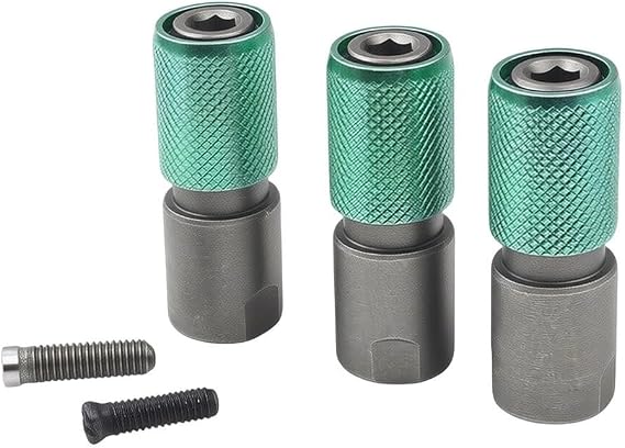 3-Piece Quick-Lock Hex Adapter Set for Drill and Angle Grinder, M10 M13 Conversion Kit with Rust Resistant Alloy Build, Fast Change Shank for Power Tools