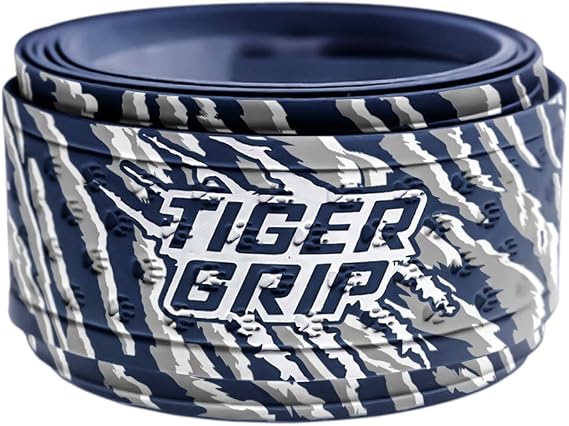 Tiger Grip Bat Wrap/Bat Tape for Baseball and Softball - 0.5mm - Empire (Navy,Gray, White)