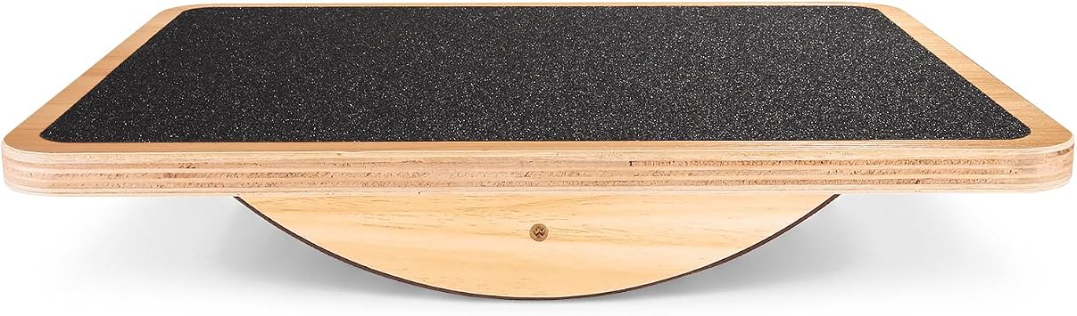 StrongTek Wooden Balance Board with 2 Difficulty Options, Basic Rocker and Advanced 360 Wobble Board, Non-Slip Balance Trainer for Core Stability, Ankle Rehab, Physical Therapy and Fitness