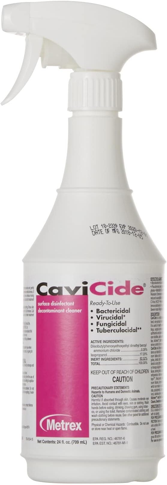 Metrex CaviCide Germicidal Surface Disinfectant Spray, 24 Oz Spray, 1 Count