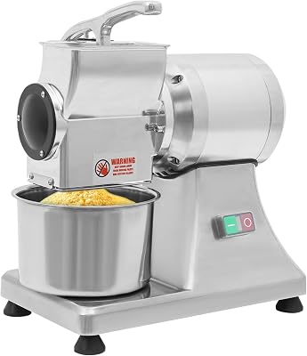 Commecial Electric Cheese Grater For Block Cheese, 550W Electric Cheese Shredder Machine 88lbH Production, Automatic Cheese Grater Stainless Steel Cheese Grating Machine