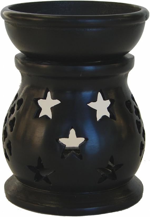 Black Soapstone Incense Oil Burner