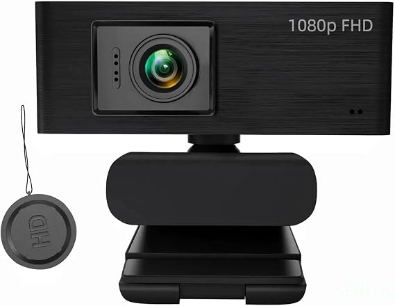 1080P Webcam HD for PC - Web Camera for Desktop Computer with Hi-fi Microphones, Privacy Cover - Computer Camera Wide Angle, Plug &Play, USB Web cam for Zoom, Skype, Teams, Streaming, Video Calling