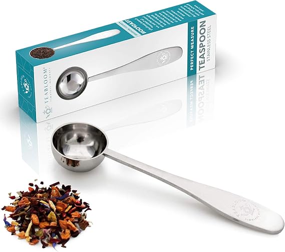 Teabloom Perfect Measure Loose Leaf Tea Spoon - Premium Quality Stainless Steel Tea Scoop Tea Connoisseur's Choice