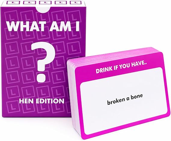 What Am I Drinking Game - Besties Drunk Cards, 54 Date Night Ideas for Drunk Desires,1 Pcs (Purple-Hen Edition)