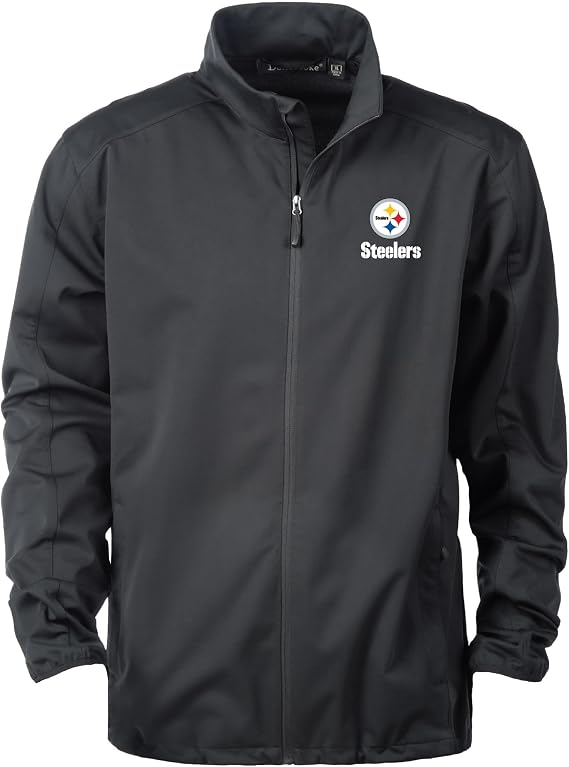 Dunbrooke NFL Washington Commanders Appex Mens Lightweight Softshell Full Zip Jacket | Embroidered Team Logo, Graphite, 5XL