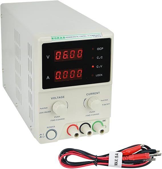 KD3005D - Precision Variable Adjustable 30V, 5A DC Linear Power Supply Digital Regulated Lab Grade...