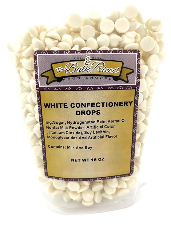 White Confectionery Drops (1lb. Resealable Zip Lock Bag)