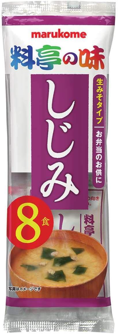 Marukome Miso Soup, Ryotei no Taste Clam, Instant Miso Soup, 8 Servings x 12 Bags