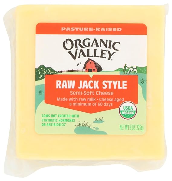 Organic Valley Organic Wisconsin Raw Milk Monterey Jack Cheese 8 Ounce