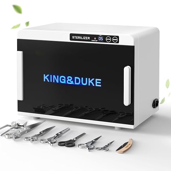 KING&DUKE UV Sanitizer Box for Nail Tools, 15L Cabinet with Touch Timer