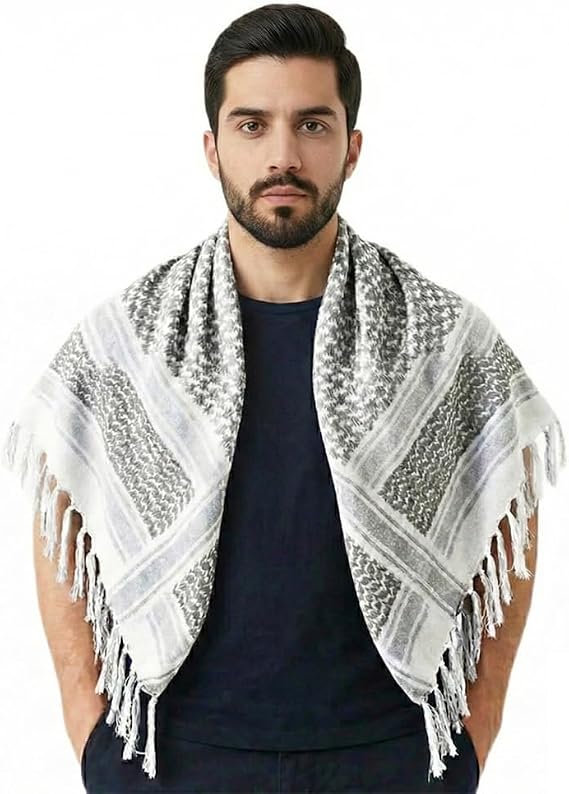 Cotton Palestinian Keffiyeh Scarf Military Shemagh Tactical Desert Scarf