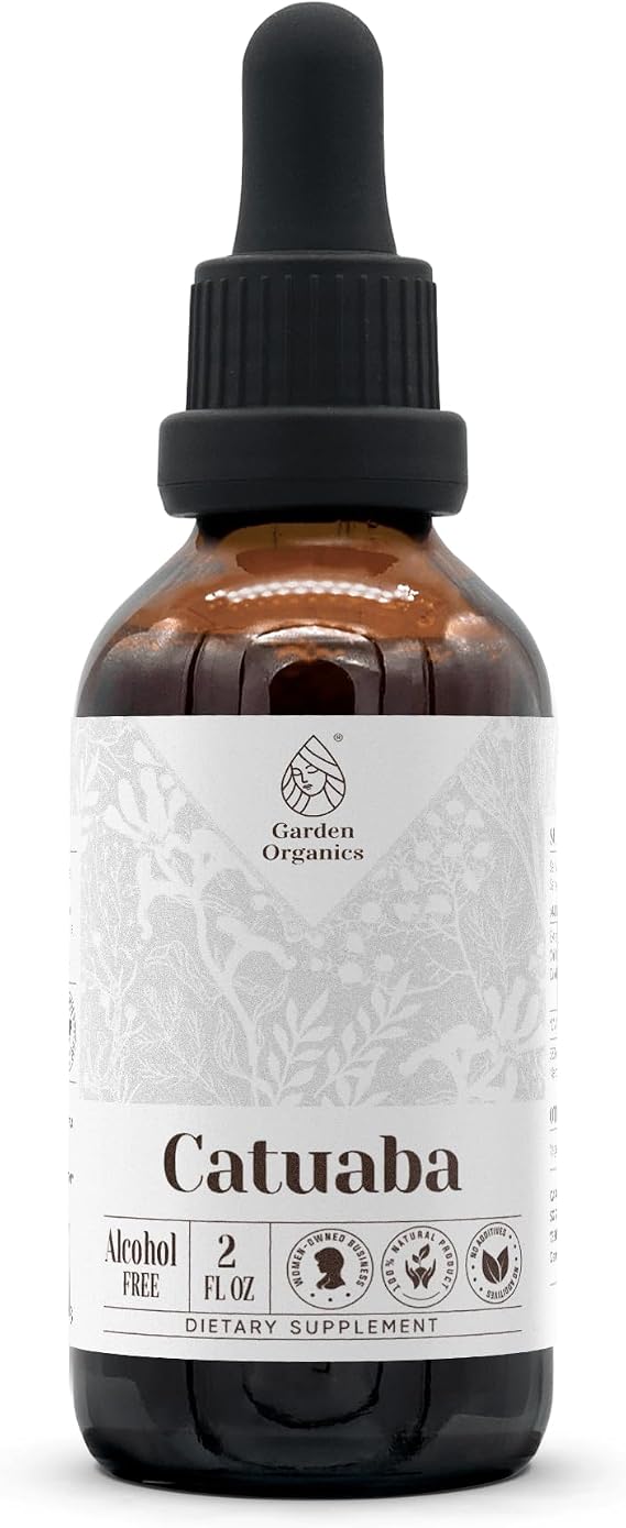 Catuaba Alcohol-Free Natural Tincture Extract, Immune System Booster, Liquid Drops Made from 100% Wildcrafted Catuaba (Trichilia catigua, Erythroxylum vacciniifolium) Dried Bark (2 fl oz)