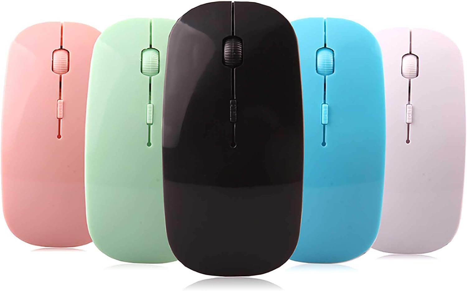 ELLENNE Kabellose Gaming-Maus für Büro kabellos optisch bunt 1200 DPI PC SMA9 (grün)