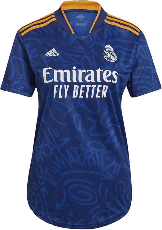 adidas Women's 2021-22 Real Madrid Away Jersey (Victory Blue, Medium)