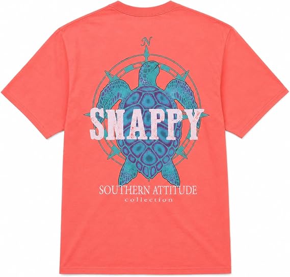 Southern Attitude Snappy Sea Turtle Compass Women's T-Shirt