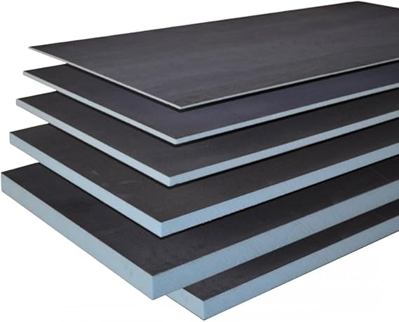 Tile Backer Board Insulation XPS Foam Waterproof Cement Coat 1200x600mm Underfloor Heating Underlay (10, 1200 x 600 x 10mm)