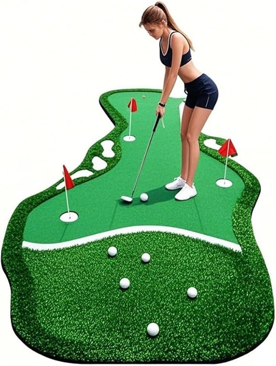 Real Feel Golf Mats, Heavy Duty Commercial Practice Mat For Realistic Practice, Thickened Artificial Grass For Indoor & Outdoor Training(1x3m)