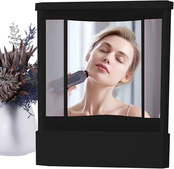 True Mirror Non Reversing Mirror - Real Image Mirror See The Real You, Precision Real Image For Makeup, Women Gift, Real Reflection Personal Makeup Mirrors, For Photo, Modeling, Makeup, 19X23cm