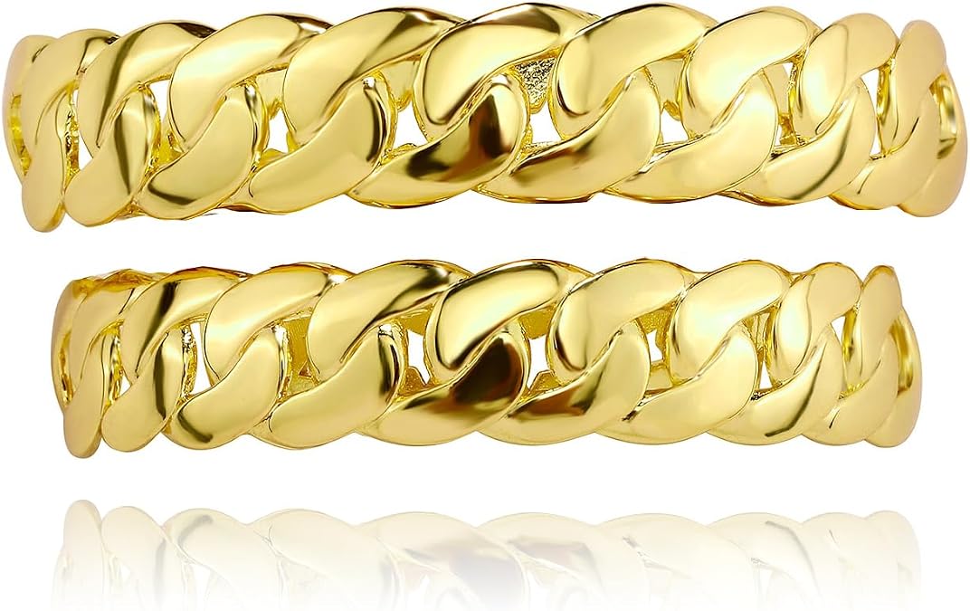 JINAO Grillz for Men Gold Grills for Teeth|with Cuban Link Design, Fake Teeth|Silver Grillz for Women|Costume Jewelry