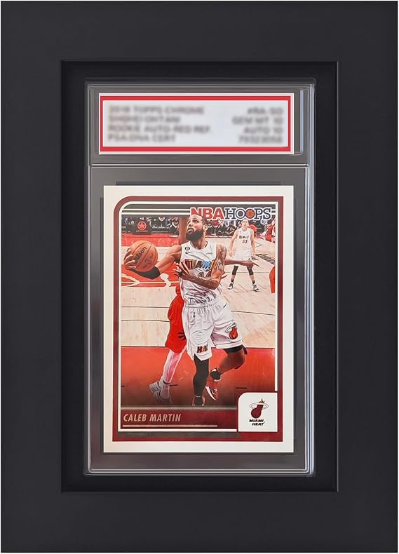 PSA Graded Card Display Frame for Sports Cards, Solid Pine Wood