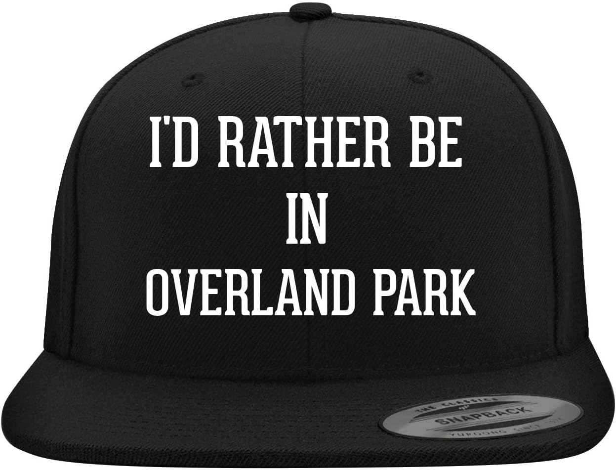 Id Rather Be in Overland Park - Yupoong 6089 Structured Flat Bill Hat | Baseball Cap for Men and Women | Snapback Closure
