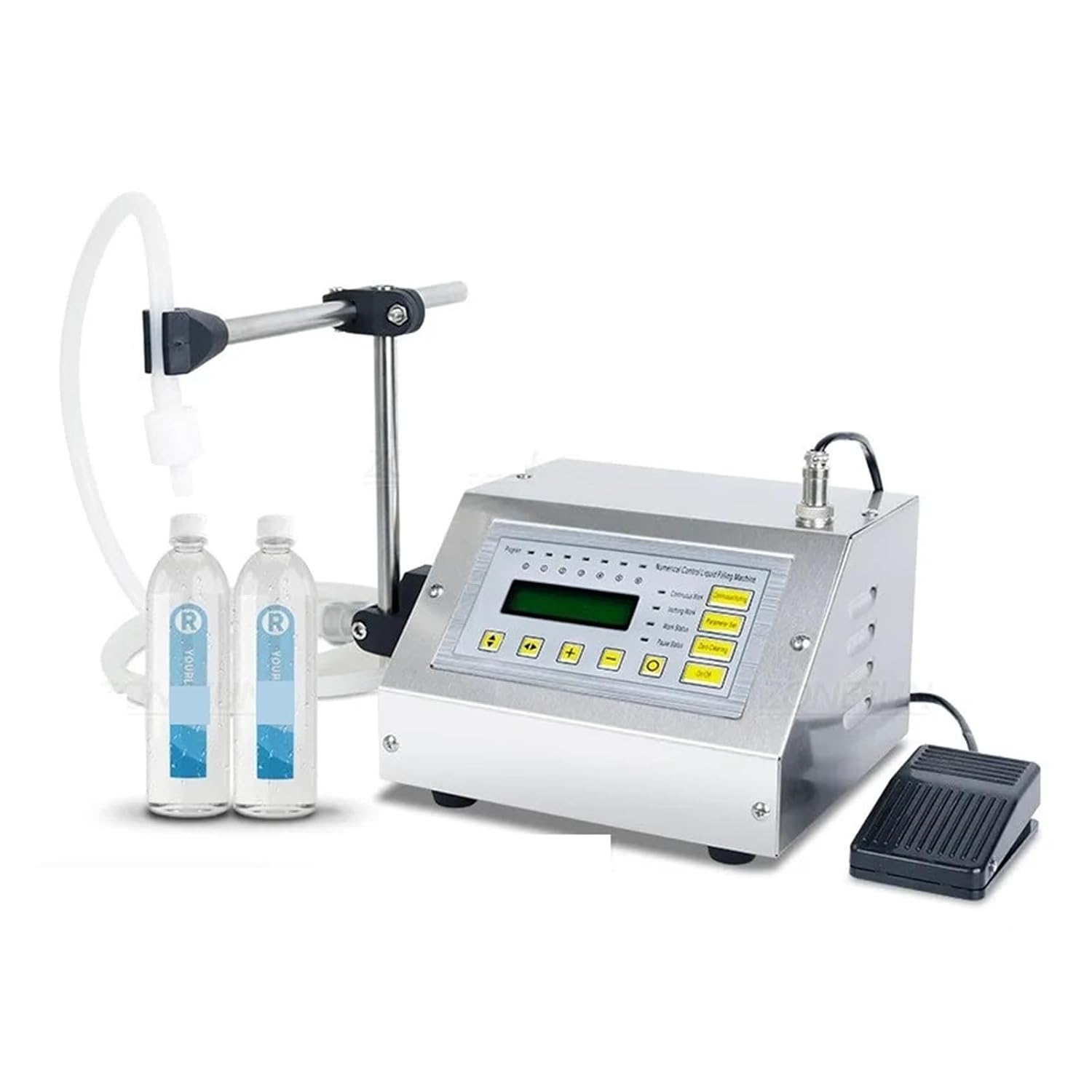 Liquid Filling Machine, GFK-160A 5-3500ml Digital Control Liquid Juice Water Liquid Filling Machine Dosing Filler Bottle with Pedal