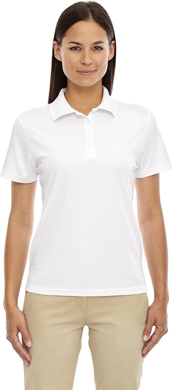 Ash City Ladies Origin Core 365 Performance Polo (Large, White)